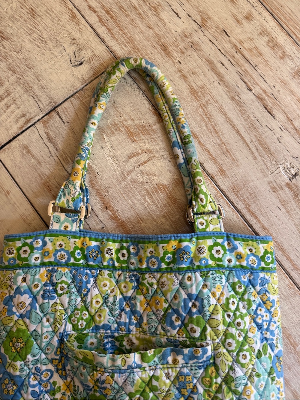 VERA BRADLEY Floral Tote Bag in Blue & Green - Picture 3 of 4